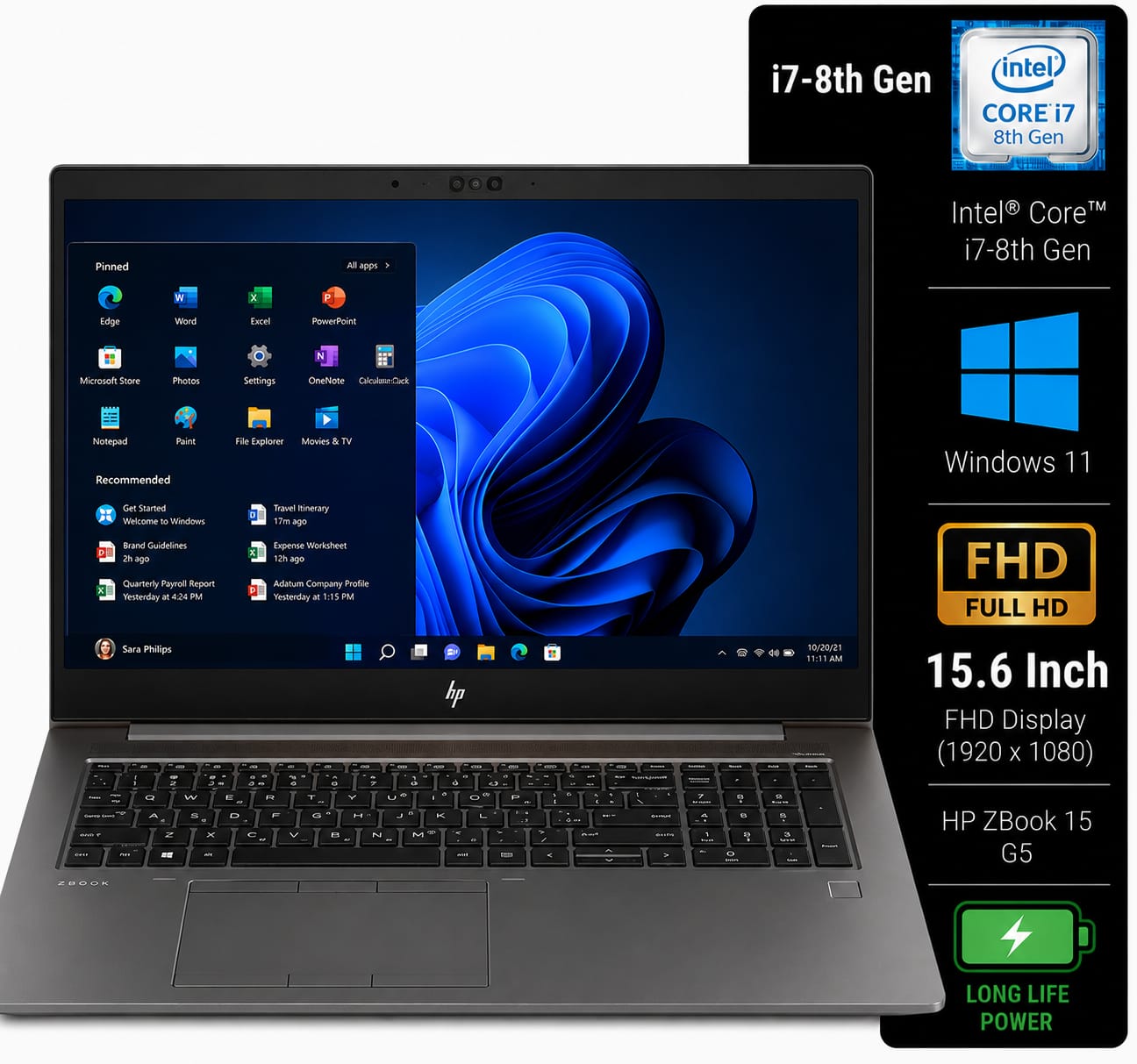 HP ZBook 15 G5 Intel Core i7 8th Gen | 15.6 Inch FHD Windows 11
