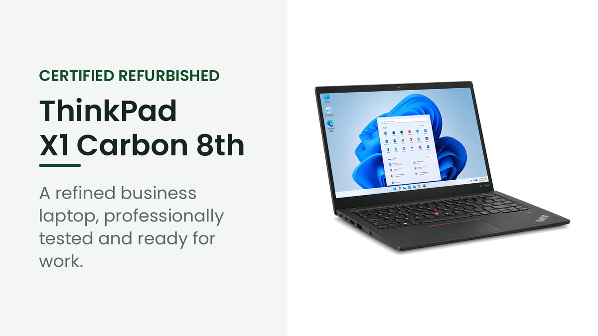 Lenovo ThinkPad X1 Carbon 8th refurbished business laptop