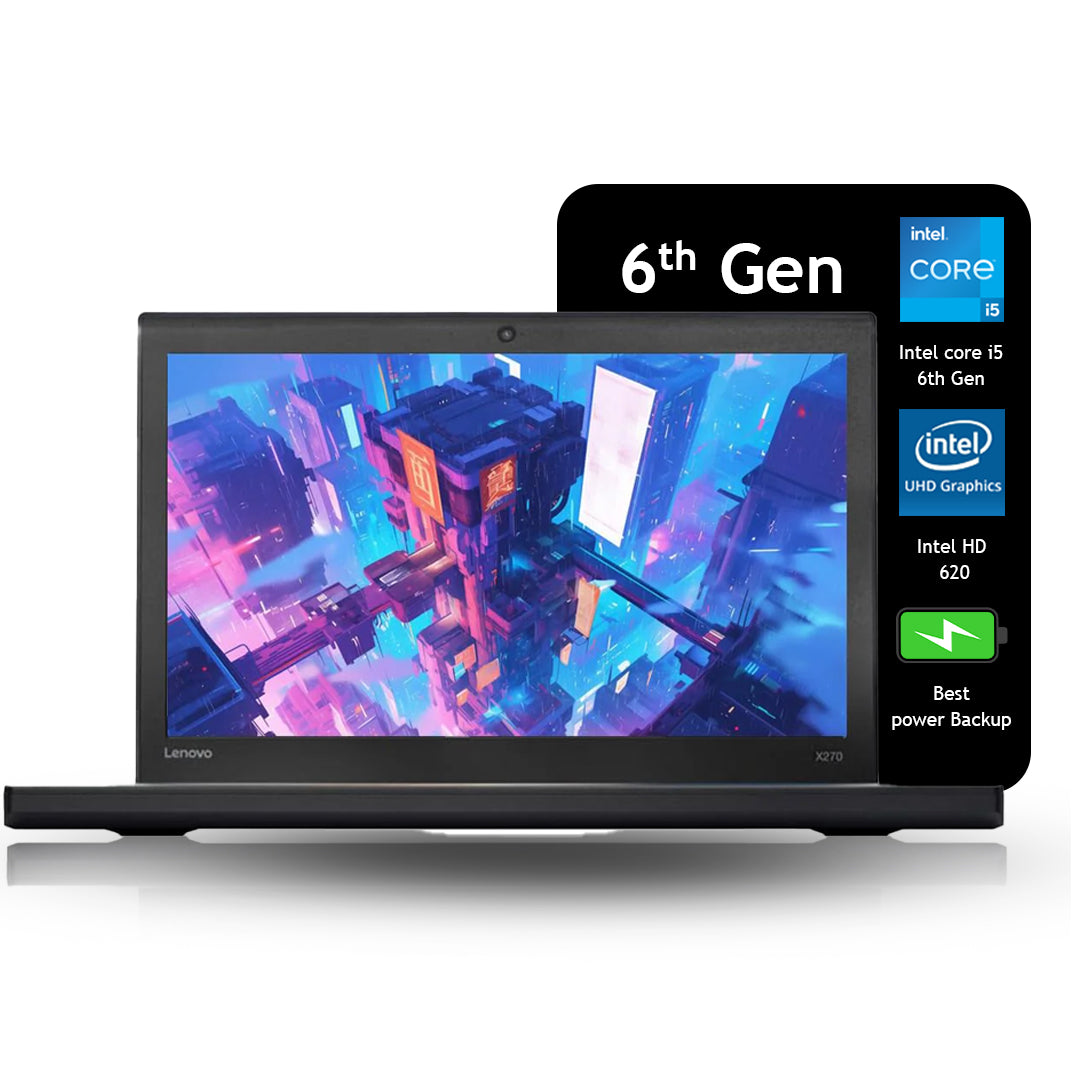 Lenovo ThinkPad X270  Intel i5-6th Gen  12.5 inch HD display Refurbished
