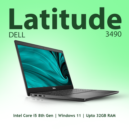 Dell Latitude 3490 Intel i5-8th Gen 14.0 Hd Windows 11 Refurbished Laptop