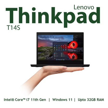 Lenovo ThinkPad T14s Gen Intel i7-11th Gen2 14.0" with Windows 11 Refurbished Laptop