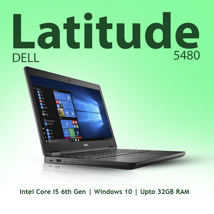 Dell Latitude 5480 Intel i5 6th Gen 14 inch HD Windows 10 (Refurbished)