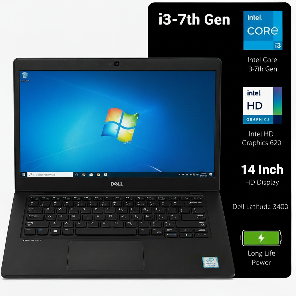 Dell Latitude 3400 Intel Core i3 7th Gen | 14 Inch HD Windows 10 Refurbished