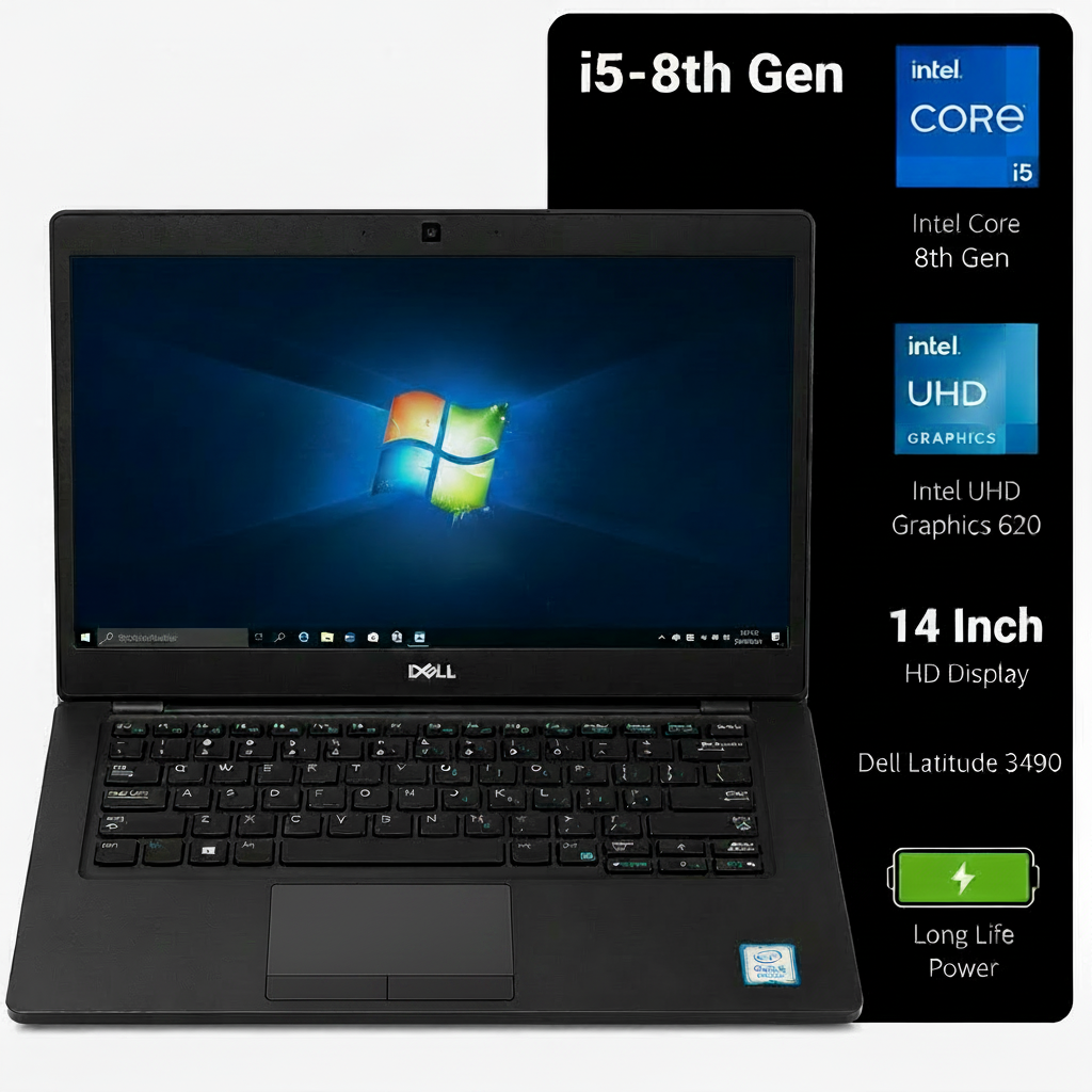 Dell Latitude 3490 Intel Core i5 8th Gen | 14 Inch HD Windows 10 Refurbished