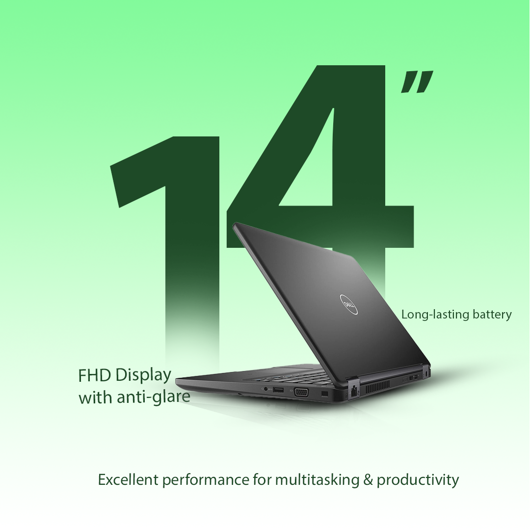 Dell Latitude 5480 Intel i5 6th Gen 14 inch HD Windows 10 (Refurbished)