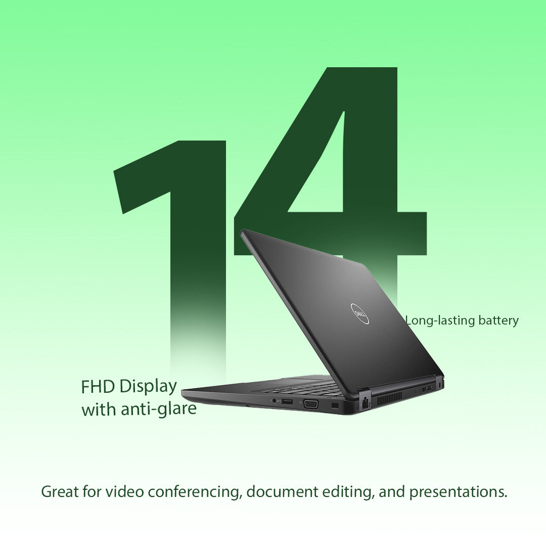 Dell Latitude 5490 Intel core i5 8th Gen 14 FHD Screen Laptop Refurbished