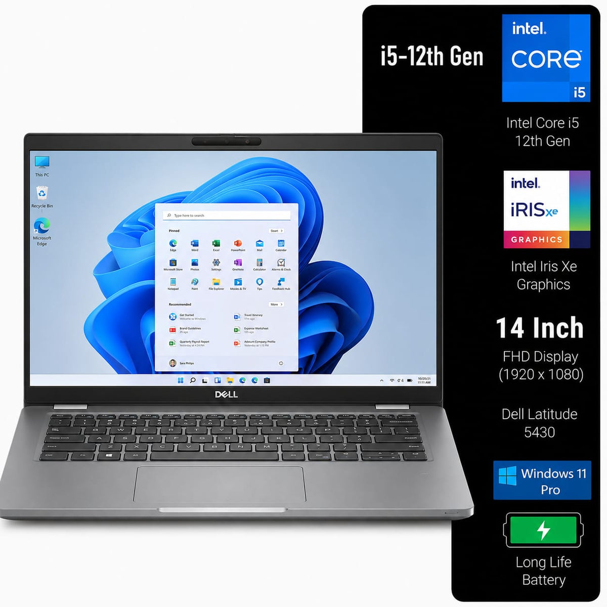 Dell Latitude 5430 intel core i5 12th gen | 14 Inch FHD Windows 11 Refurbished