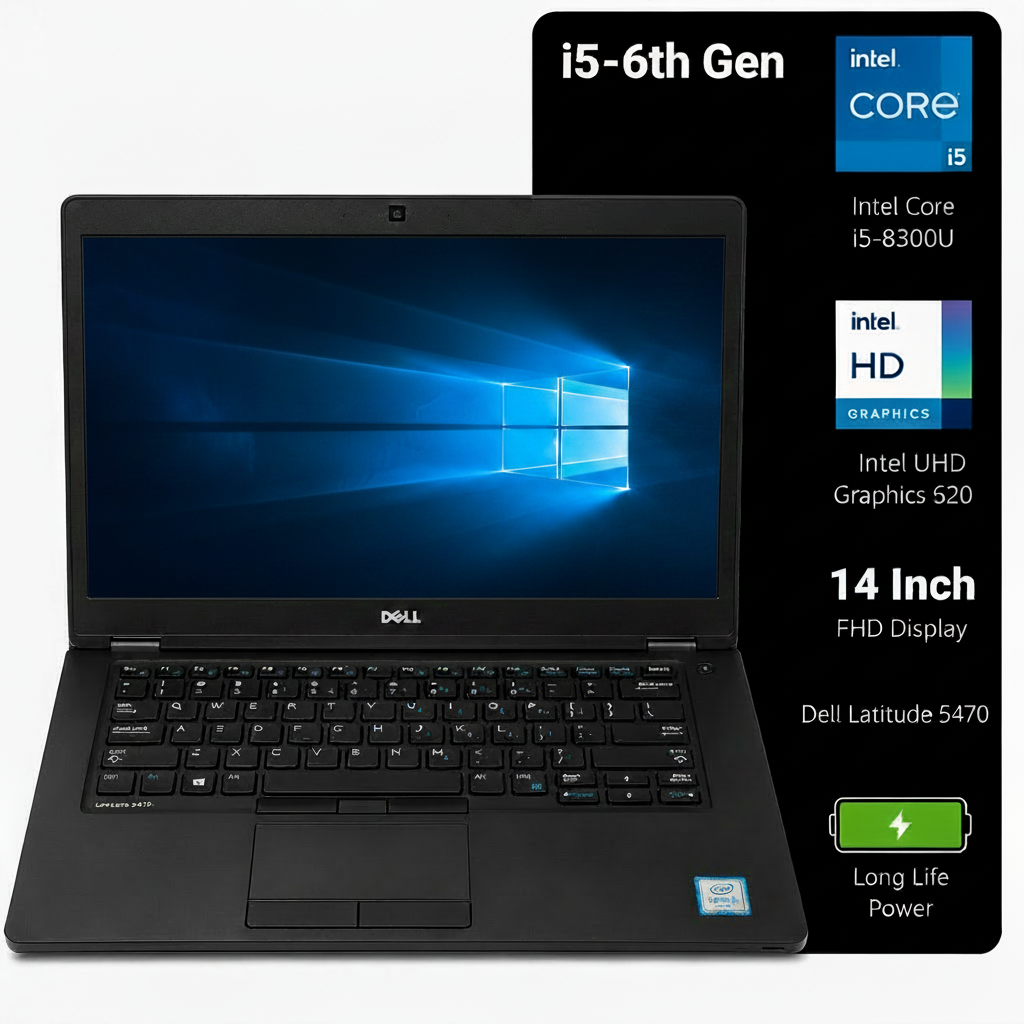 Dell Latitude 5470 Intel Core i5 6th Gen | 14 Inch FHD Windows 10 Refurbished
