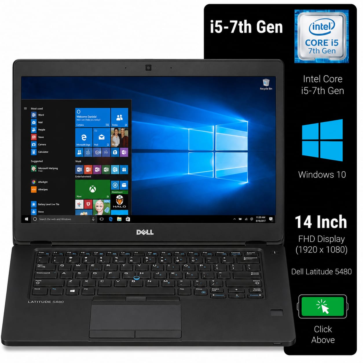 Dell Latitude 5480 Intel Core i5 7th Gen | 14 Inch FHD Windows 10 Refurbished