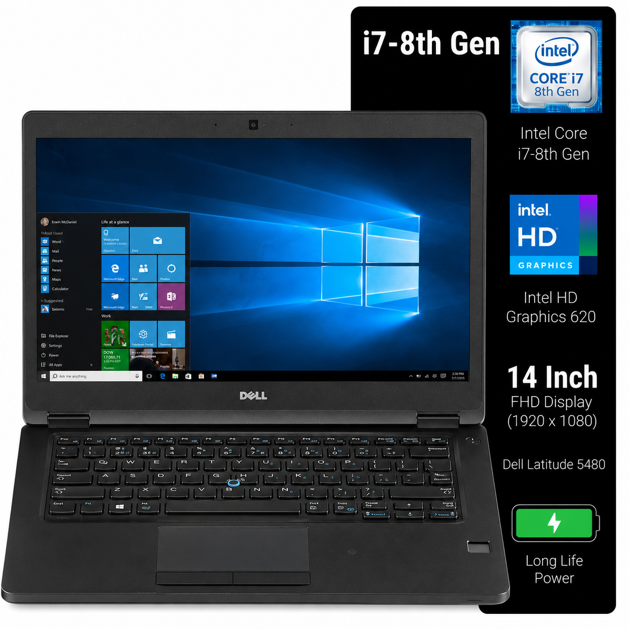 Dell Latitude 5480 Intel Core i7 8th Gen | 14 Inch FHD Windows 11 Refurbished