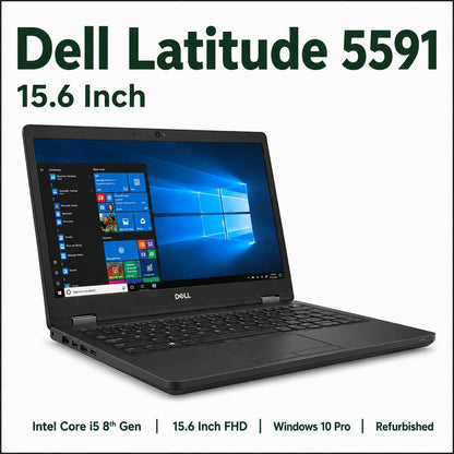 Dell Latitude 5591 Intel Core i5 8th Gen | 15.6 Inch HD Windows 10 Refurbished