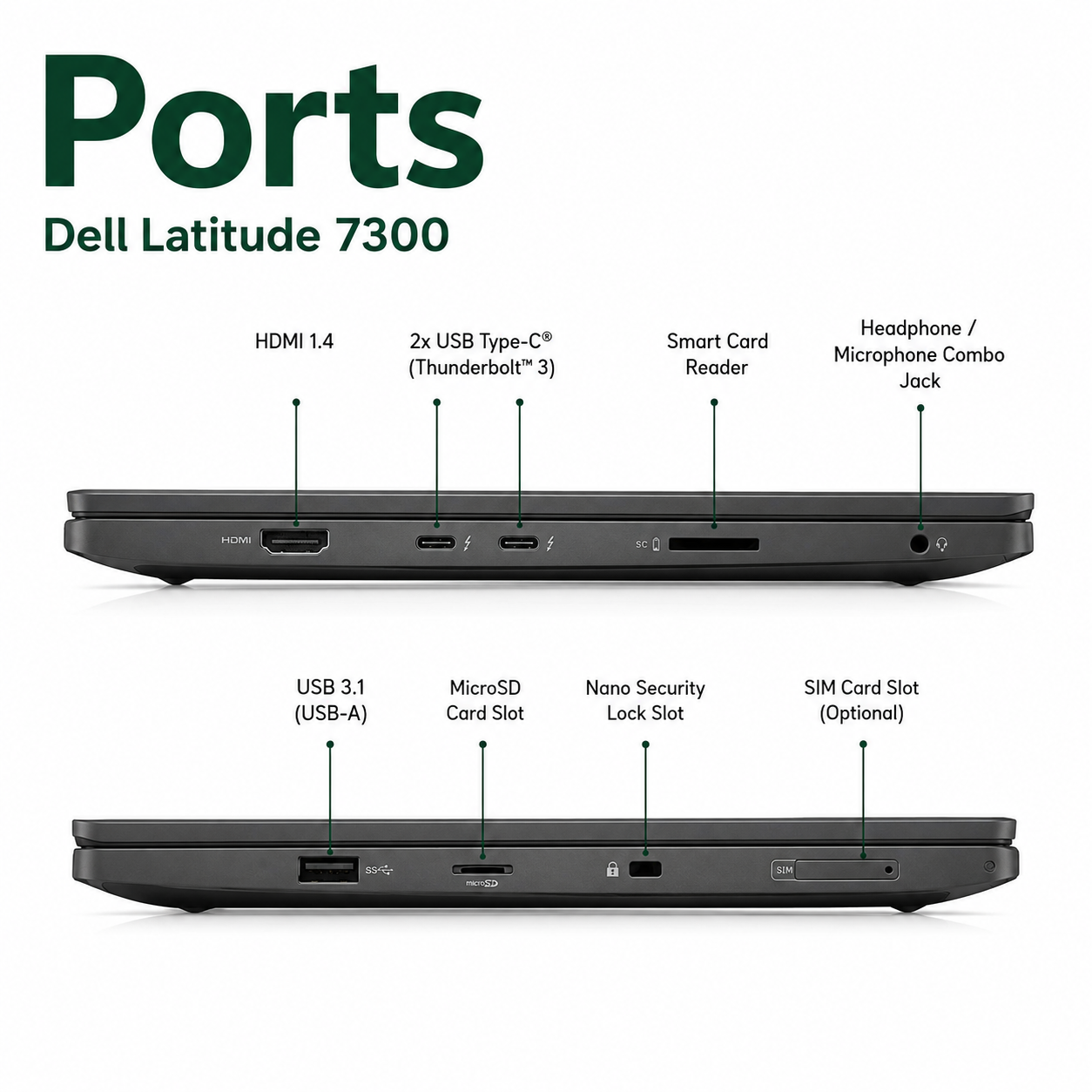 Dell Latitude 7300 Intel Core i5 8th Gen | 13.3 Inch FHD Windows 11 Pro Refurbished