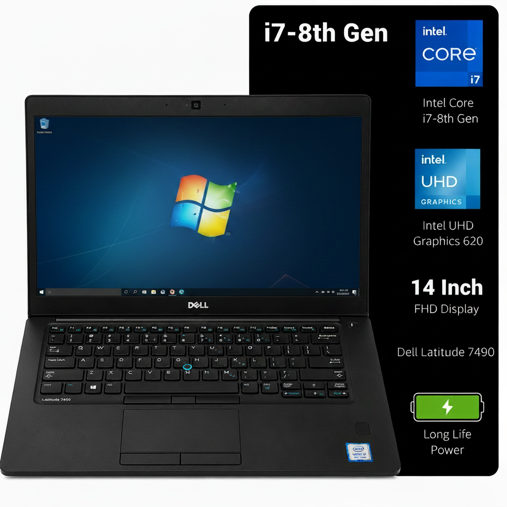 Dell Latitude 7490 Intel Core i7 8th Gen | 14 Inch FHD Windows 10 Refurbished