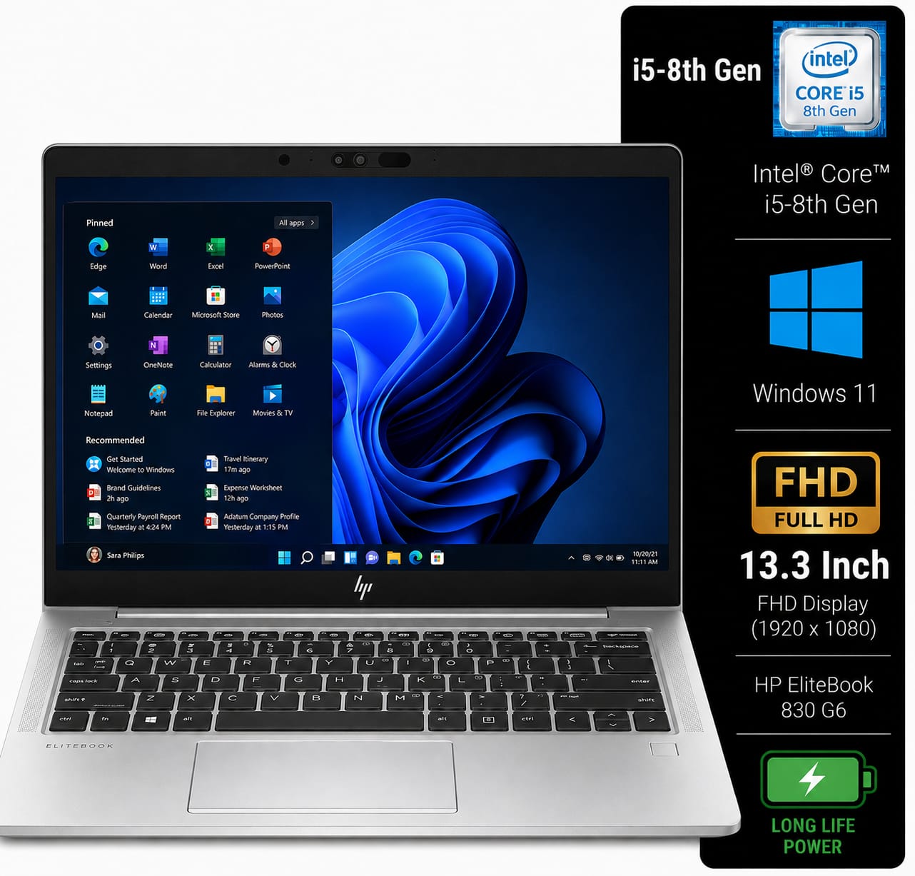 HP EliteBook 830 G6 Intel Core i5 8th Gen | 13.3 Inch FHD Windows 11 Refurbished