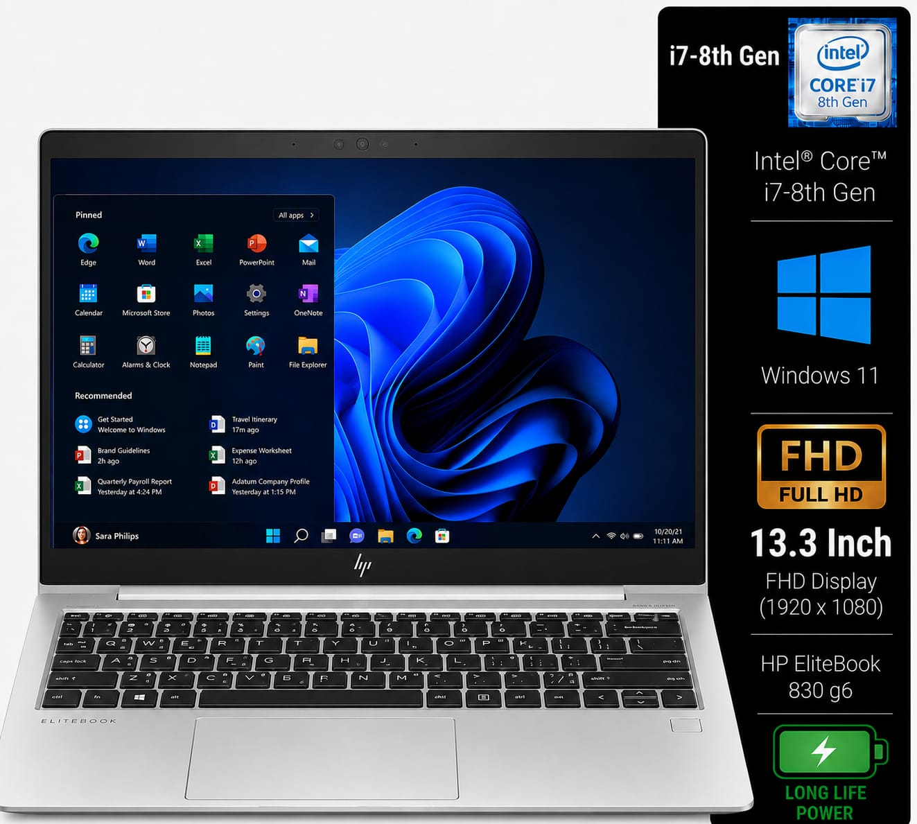 HP EliteBook 830 G6 Intel Core i7 8th Gen | 13.3 Inch FHD Windows 11 Refurbished