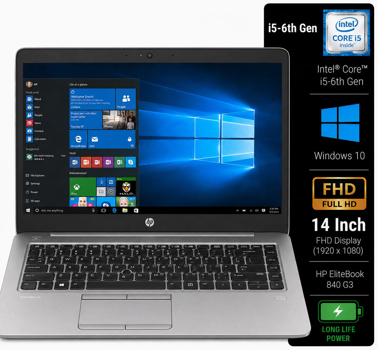 HP EliteBook 840 G3 Intel Core i5 6th Gen | 14 Inch FHD Windows 10 Refurbished