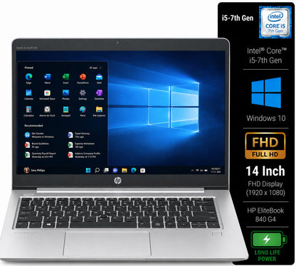 HP EliteBook 840 G4 Intel Core i5 7th Gen | 14 Inch FHD Windows 10 Refurbished