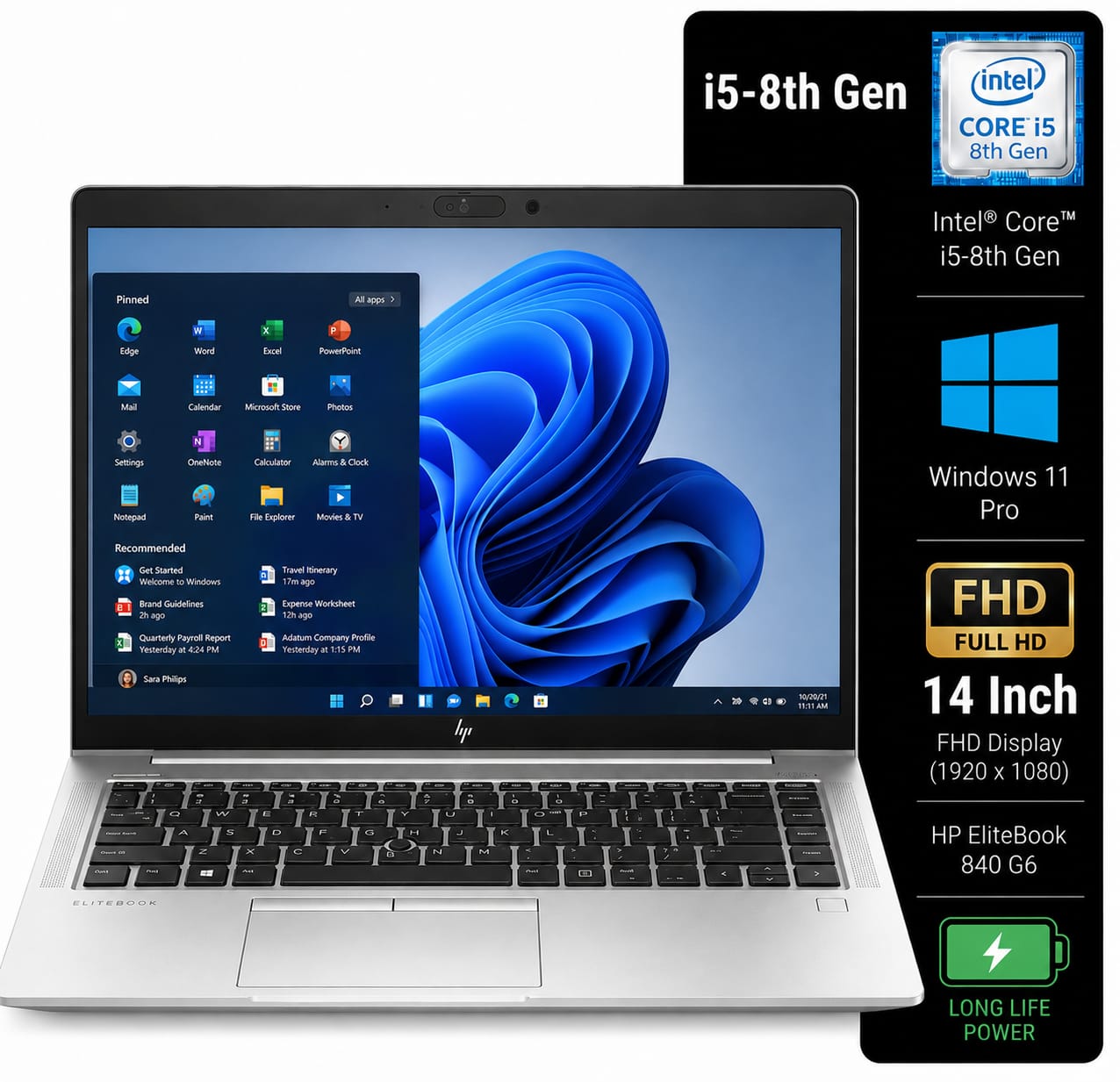 HP EliteBook 840 G6 Intel Core i5 8th Gen | 14 Inch FHD Windows 11 Refurbished