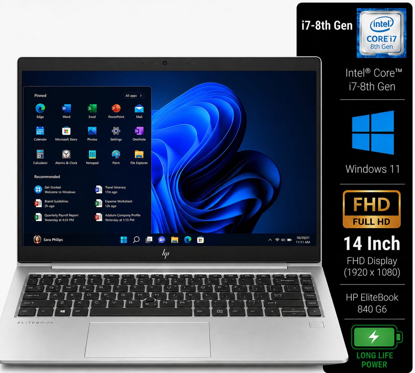 HP EliteBook 840 G6 Intel Core i7 8th Gen | 14 Inch FHD Windows 11 Refurbished