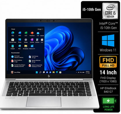 HP EliteBook 840 G7 Intel Core i5 10th Gen | 14 Inch FHD Windows 11 Refurbished