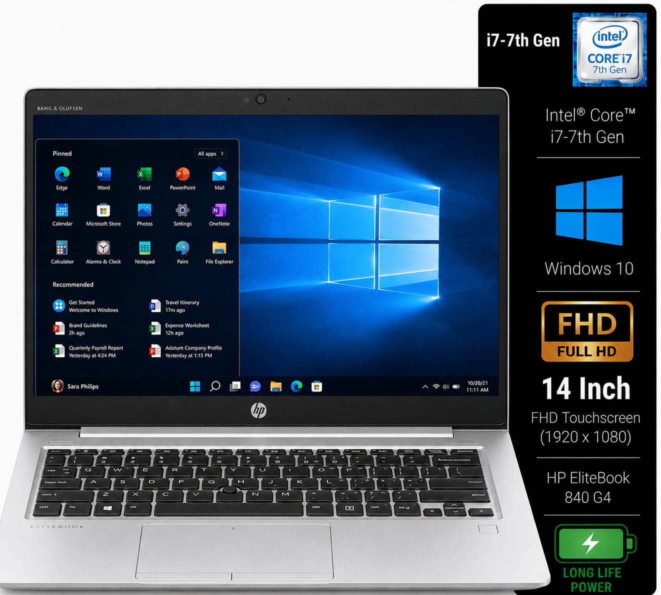HP EliteBook 840 G4 Intel Core i7 7th Gen | 14 Inch FHD Touchscreen Windows 10 Refurbished