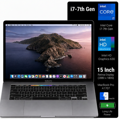Apple MacBook Pro A1707 Intel Core i7 | 15 Inch Retina Display macOS Refurbished