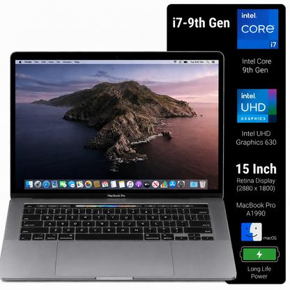 Apple MacBook Pro A1990 Intel Core i7 | 15 Inch Retina Display macOS Refurbished