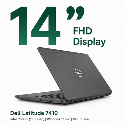 Dell Latitude 7410 intel core i5 10th gen | 14 inch FHD Display Touchscreen Windows 11 Pro Refurbished