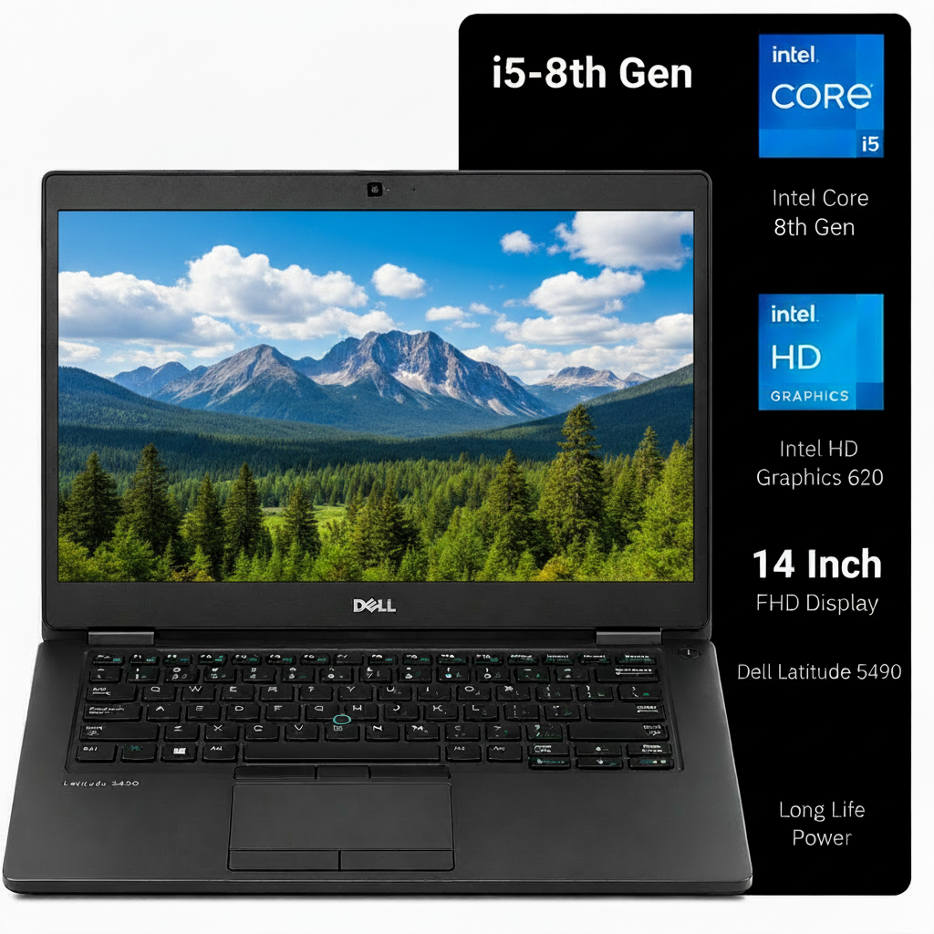 Dell Latitude 5490 Intel Core i5 8th Gen | 14 Inch FHD Windows 11 Refurbished