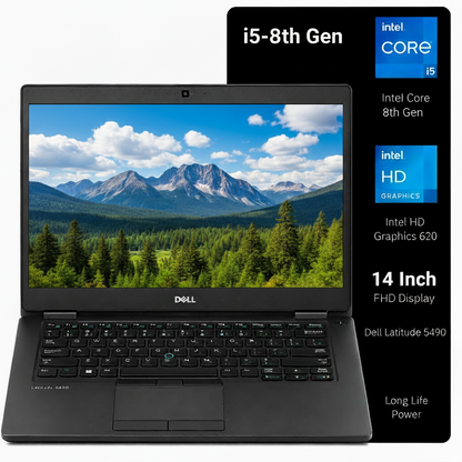 Dell Latitude 5490 Intel Core i5 8th Gen | 14 Inch FHD Windows 11 Refurbished