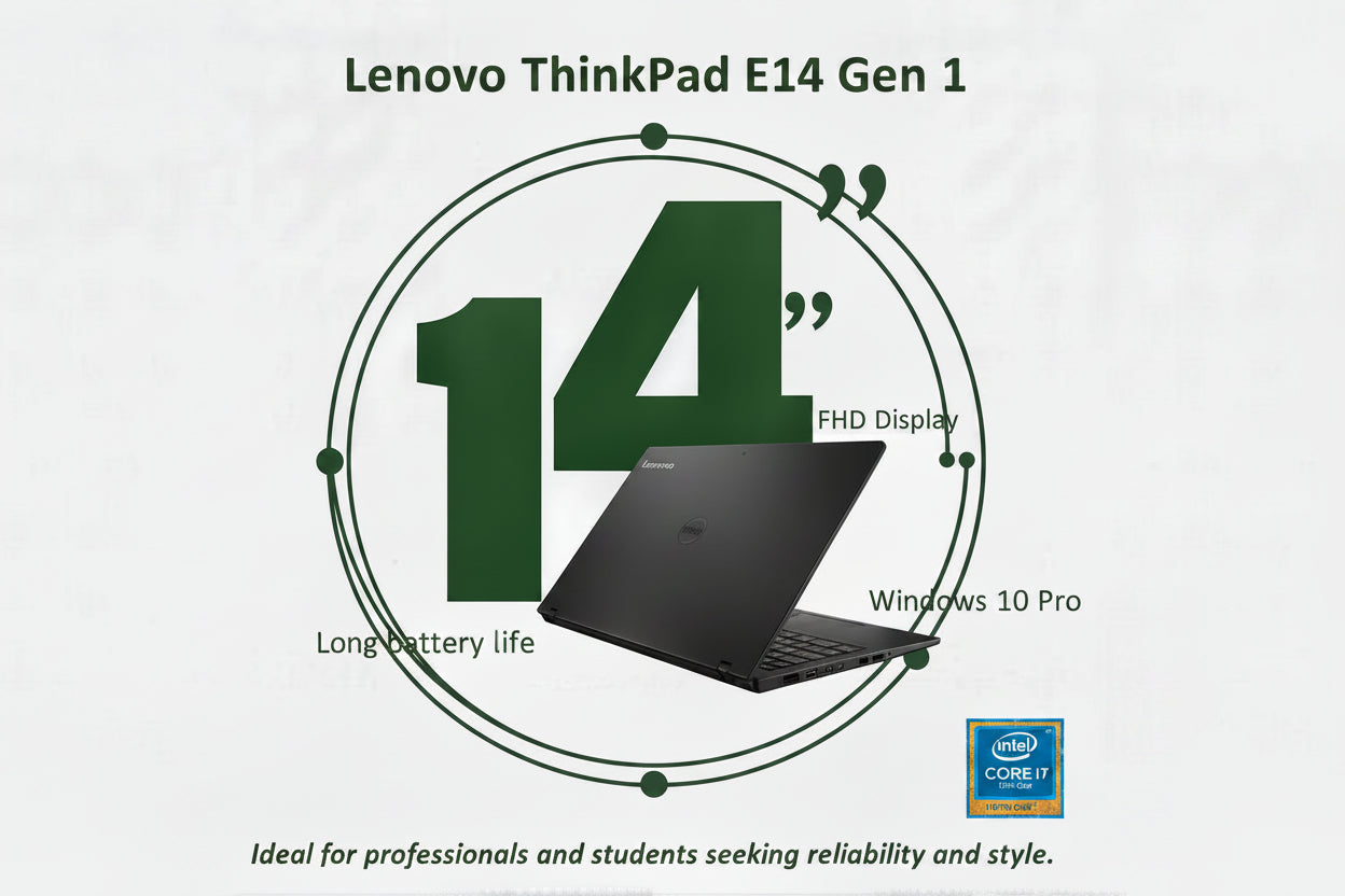 Lenovo ThinkPad E14 Gen 1 Intel Core i7 10th Gen | 14 Inch FHD Windows 11 Refurbished