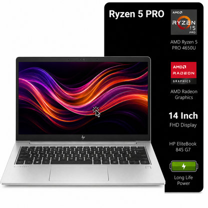 HP EliteBook 845 G7 AMD Ryzen 5 PRO 4650U | 14 Inch FHD Display Windows 11  Refurbished