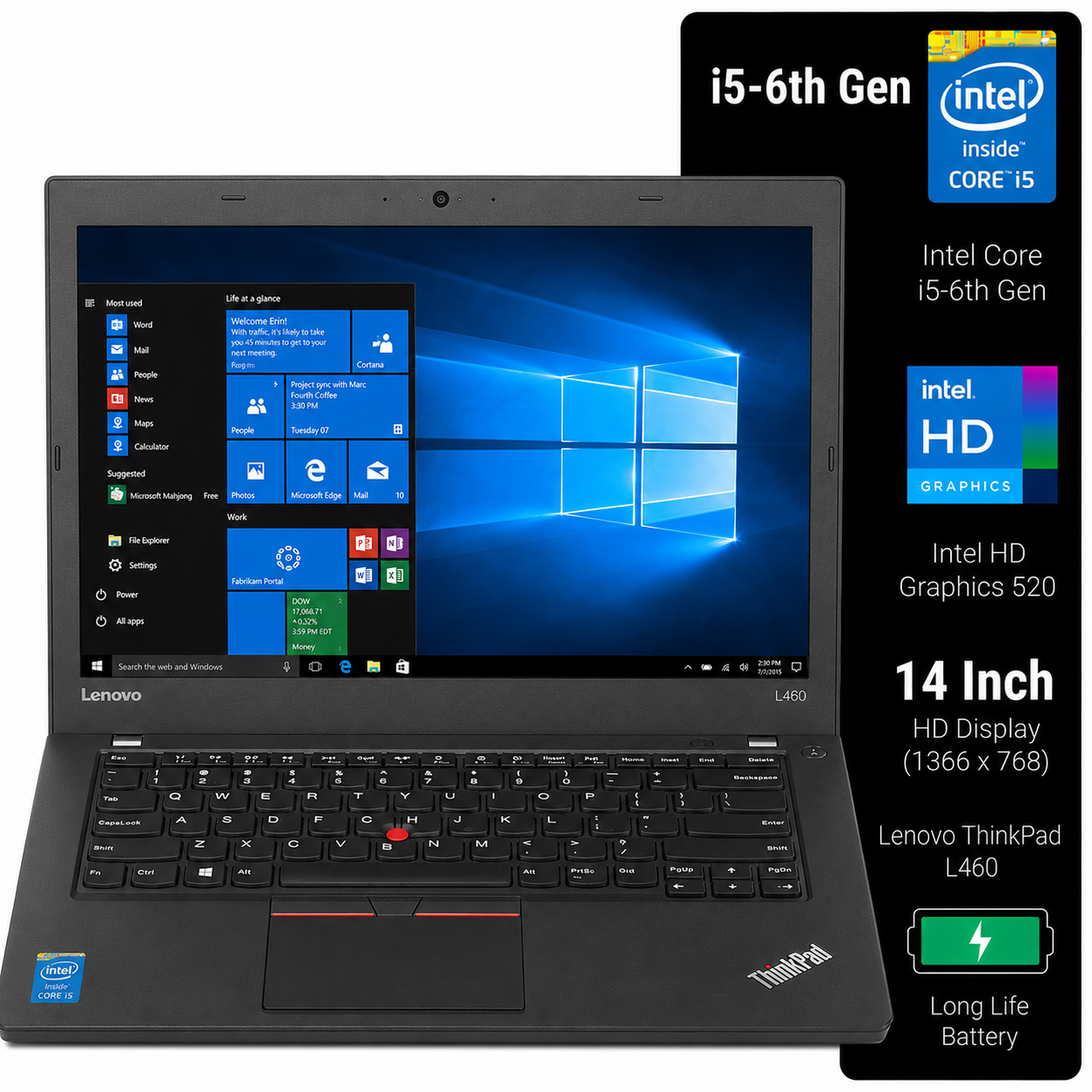 Lenovo ThinkPad L460 Intel Core i5 6th Gen | 14 Inch HD Windows 10 Refurbished