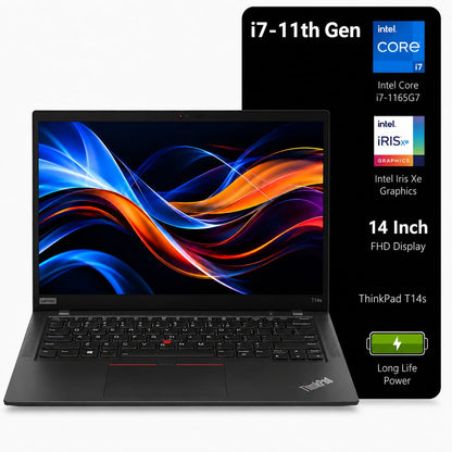 Lenovo ThinkPad T14s Intel Core i7 11th Gen | 14 Inch FHD Windows 11 Refurbished