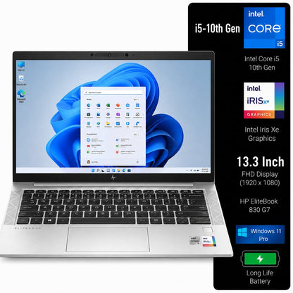 HP EliteBook 830 G7 Intel Core i5-10th gen | 13.3 Inch FHD Windows 11 Refurbished