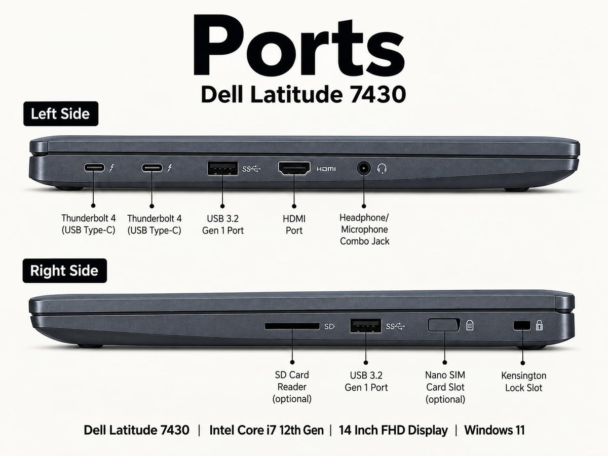 Dell Latitude 7430 Intel Core i7 12th Gen | 14 Inch FHD Windows 11 Refurbished