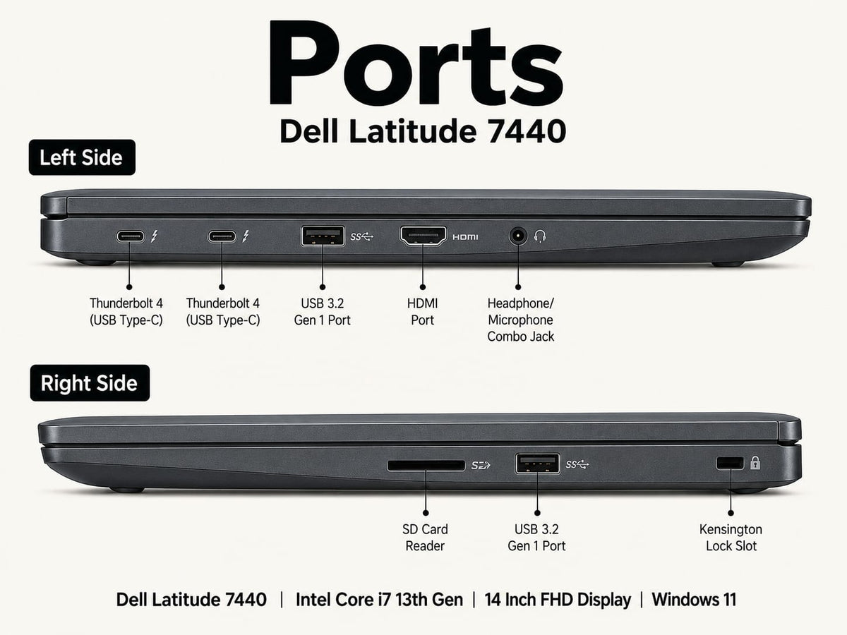 Dell Latitude 7440 Intel Core i7 13th Gen | 14 Inch FHD Windows 11 Refurbished