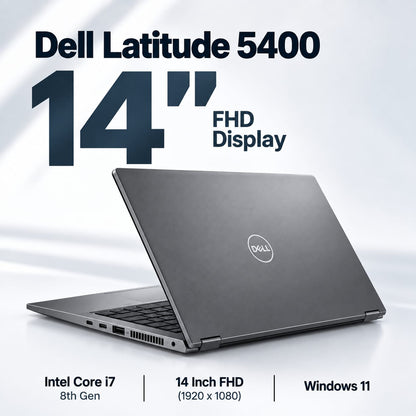 Dell Latitude 5400 Intel Core i7 8th Gen | 14 Inch FHD Windows 11 Refurbished
