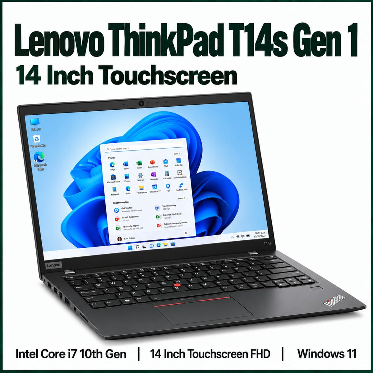 Lenovo ThinkPad T14s Gen 1 Touchscreen | Intel Core i7 10th Gen Windows 11