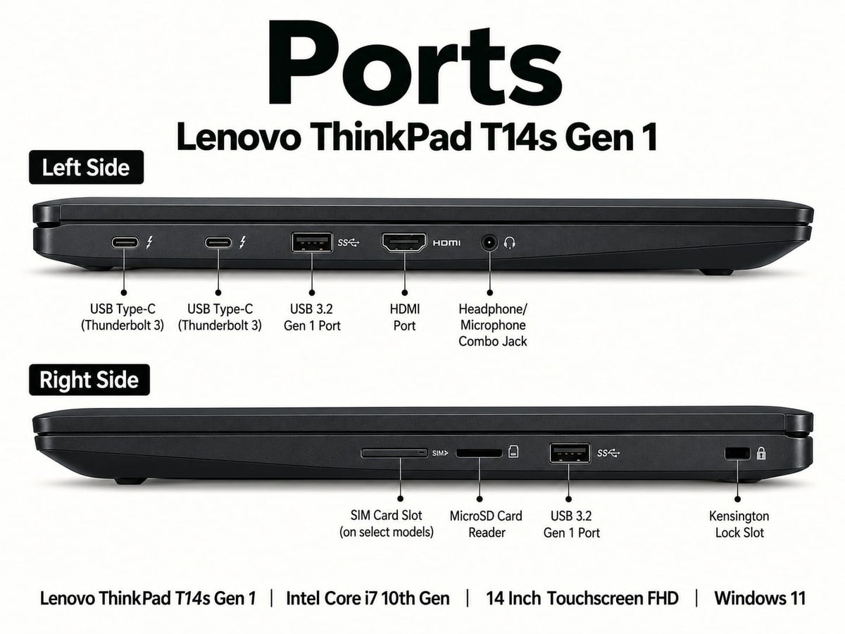 Lenovo ThinkPad T14s Gen 1 Touchscreen | Intel Core i7 10th Gen Windows 11