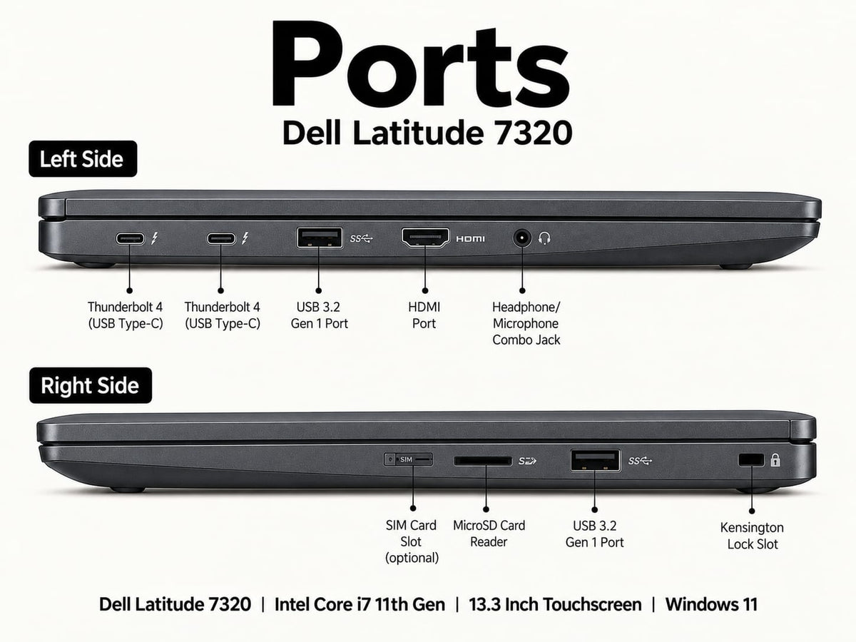 Dell Latitude 7320 Touchscreen Intel Core i7 11th Gen | 13.3 Inch Windows 11