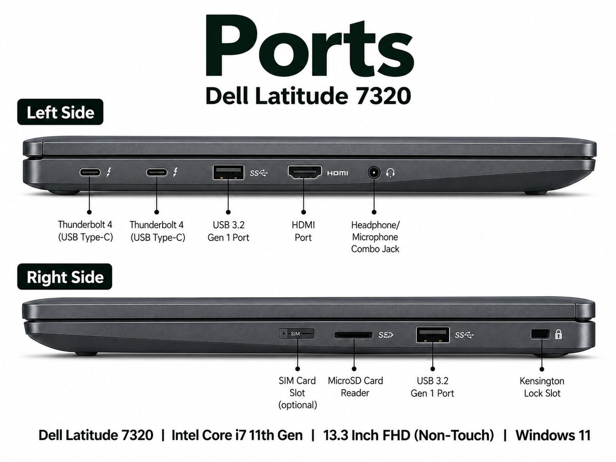 Dell Latitude 7320 Intel Core i7 11th Gen | 13.3 Inch Windows 11 Refurbished