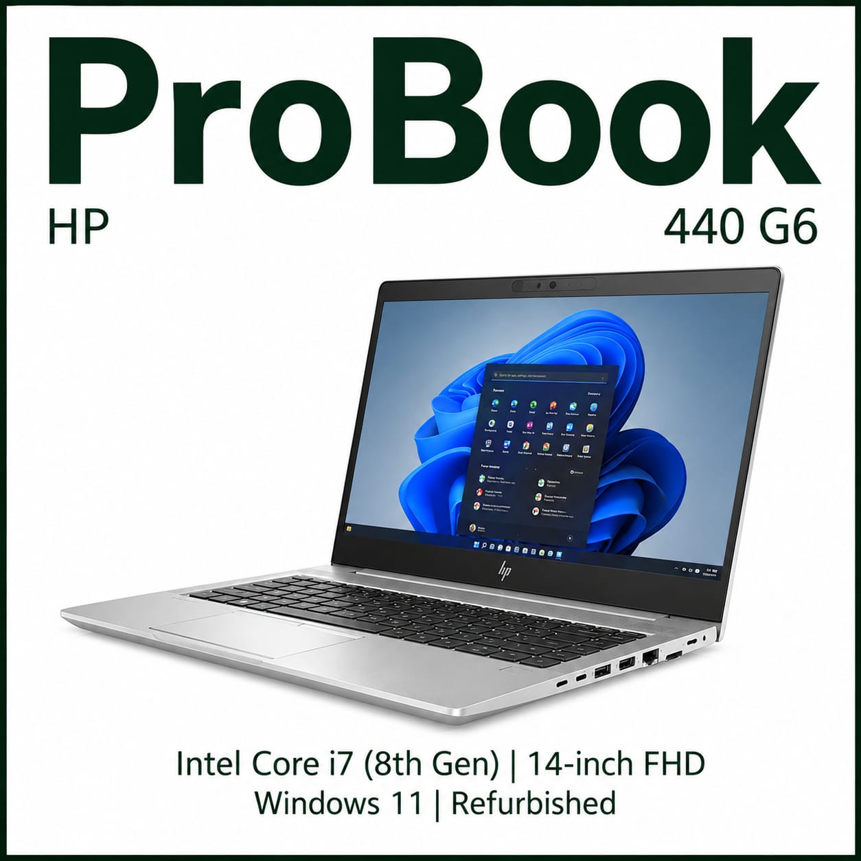 HP ProBook 440 G6 Intel Core i7 8th Gen | 14 Inch FHD Windows 11 Refurbished