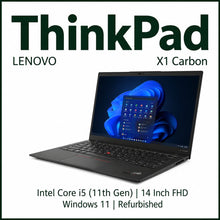 Lenovo ThinkPad X1 Carbon Intel Core i5 11th Gen | 14 Inch FHD Windows 11 Refurbished