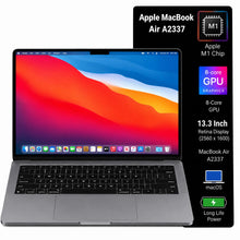 Apple MacBook Air A2337 Apple M1 | 13.3 Inch Retina Display macOS Refurbished