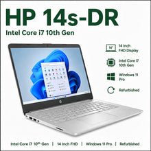 HP 14s-DR Intel Core i7 10th Gen | 14 Inch FHD Windows 11 Pro Display Refurbished
