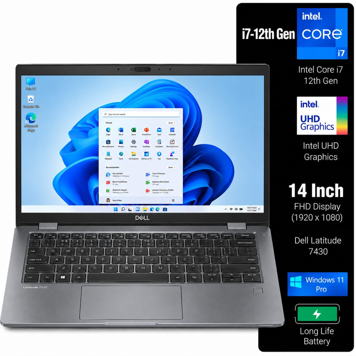 Dell Latitude 7430 Intel Core i7 12th Gen | 14 Inch FHD Windows 11 Refurbished