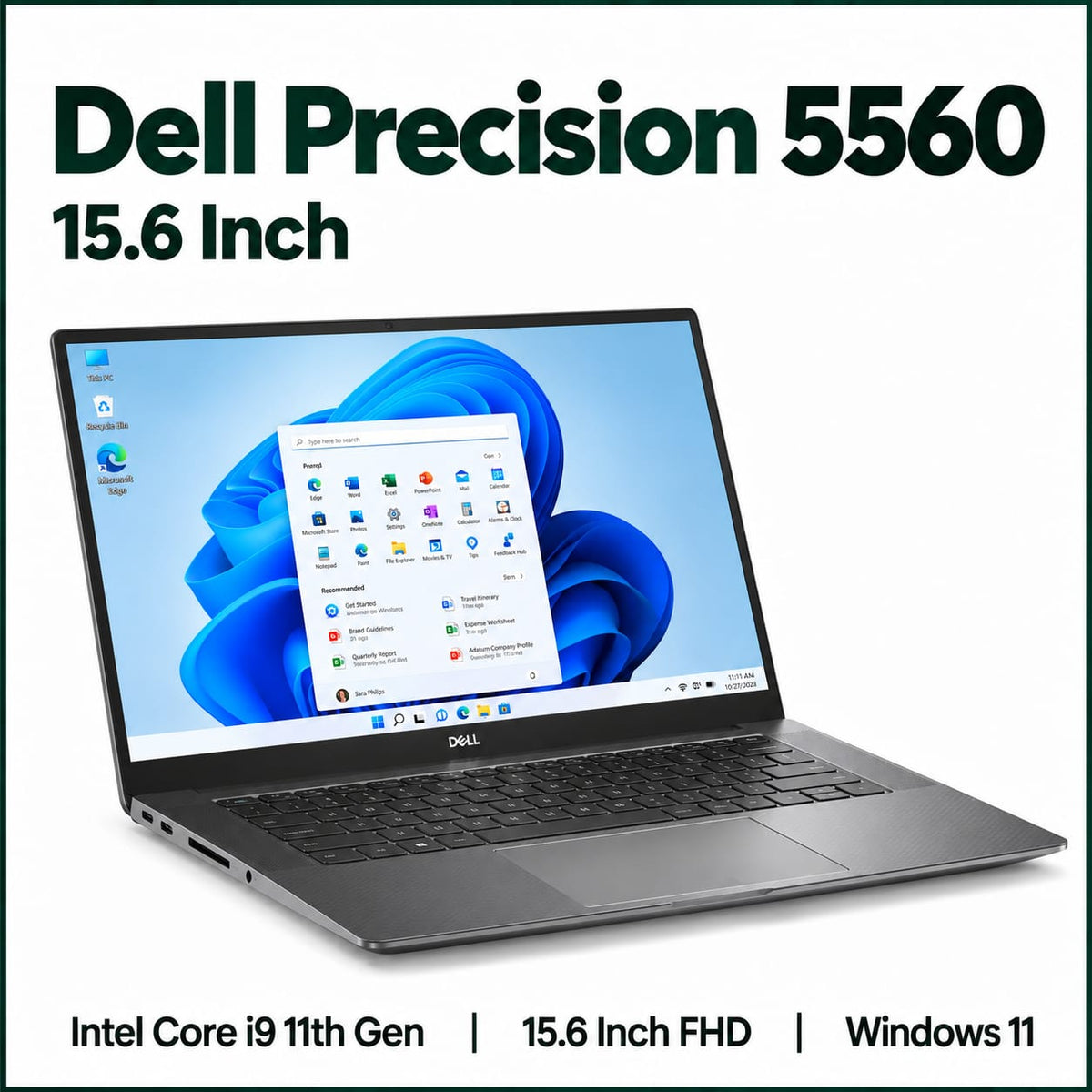 Dell Precision 5560 Intel Core i9 11th Gen | 15.6 Inch FHD Windows 11 Refurbished