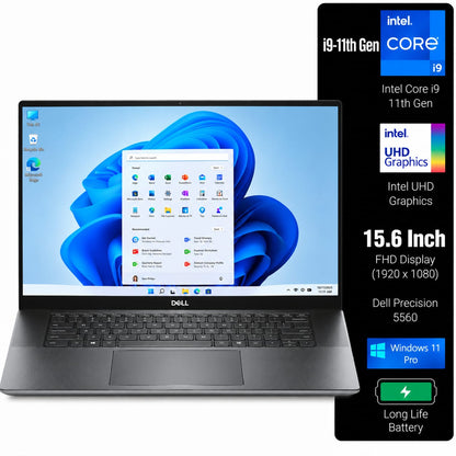 Dell Precision 5560 Intel Core i9 11th Gen | 15.6 Inch FHD Windows 11 Refurbished