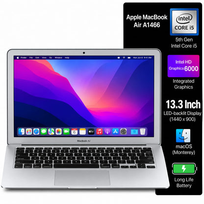 Apple MacBook Air A1466  Intel Core i5 | 13.3 Inch Retina Display macOS Refurbished